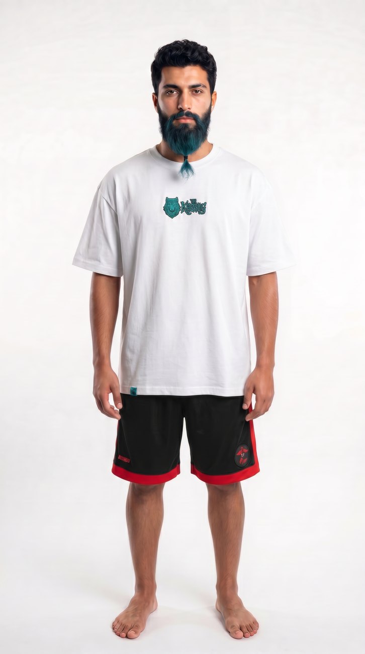 Kaan in the Kheshig tee