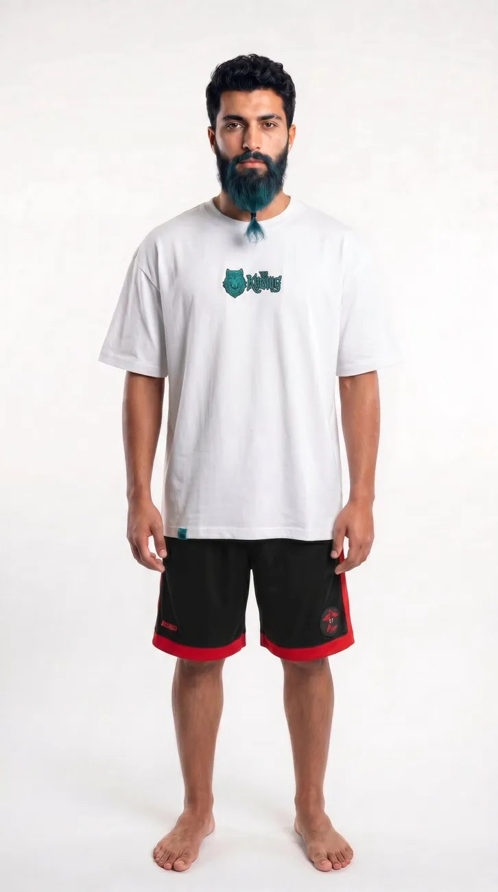 Kaan in the Kheshig tee