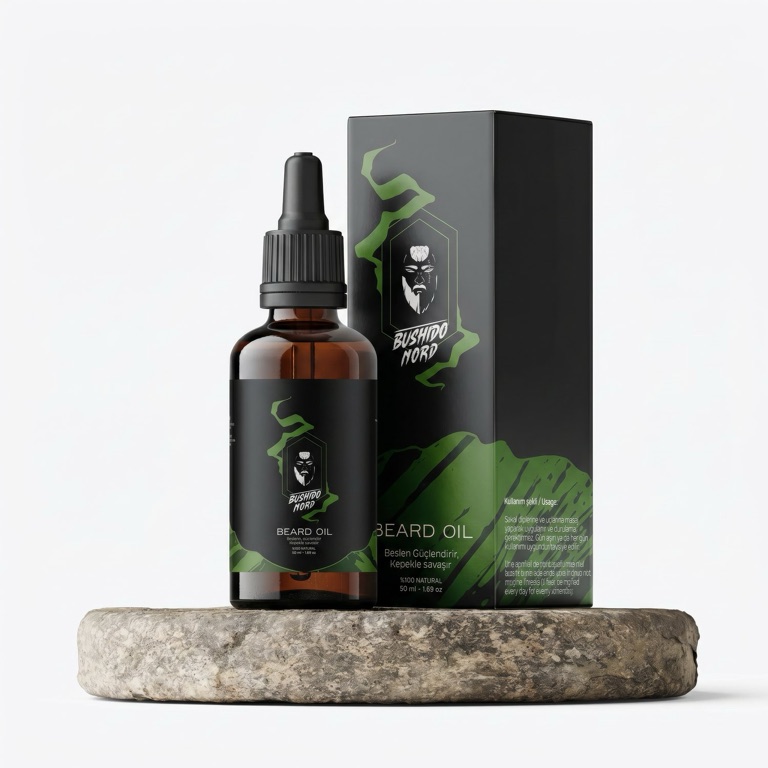 Nord beard oil bottle and box