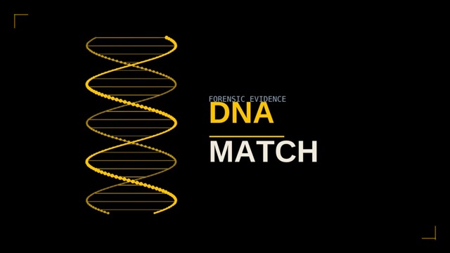 Motion graphic — forensic DNA match