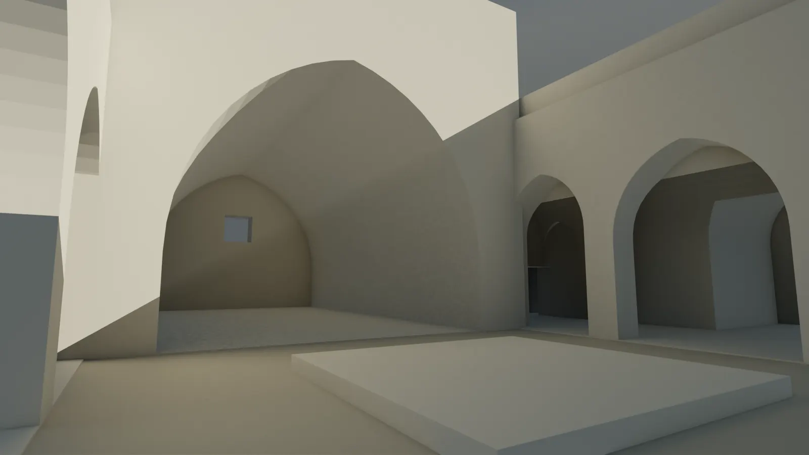 Courtyard entrance — Model