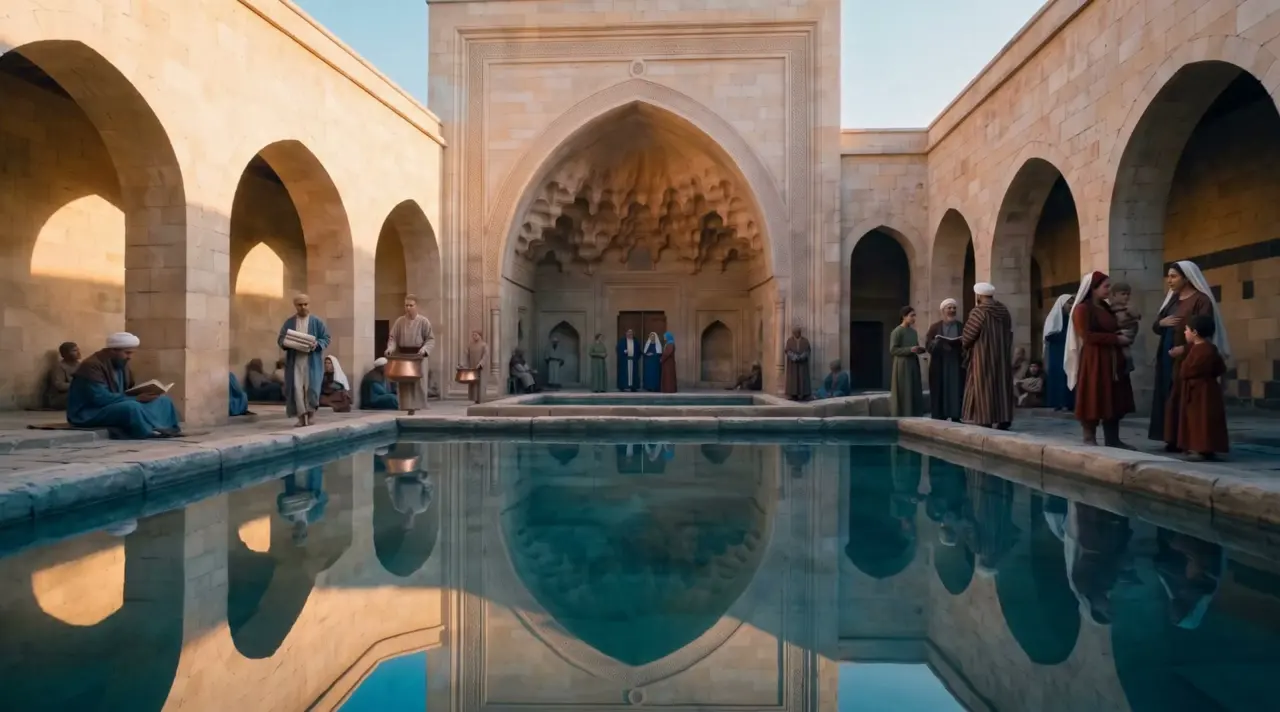 The courtyard pool